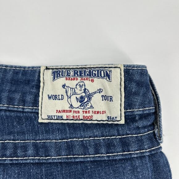 True Religion Billy Bootcut Jeans Womens Size 29 Thick Stitch Flap Pockets Y2K - Picture 9 of 10